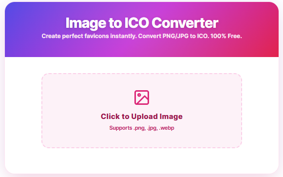 Image to ICO Converter, Favicon Maker