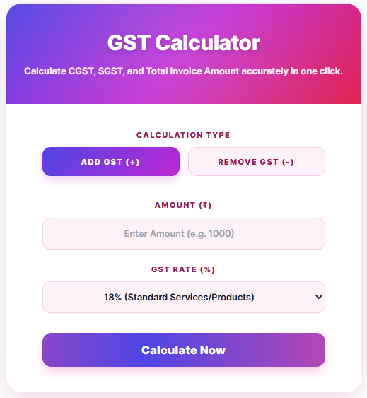 GST Calculator