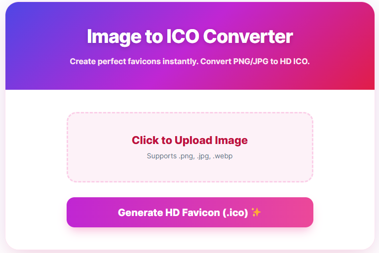 Image to ICO Converter, Favicon Maker