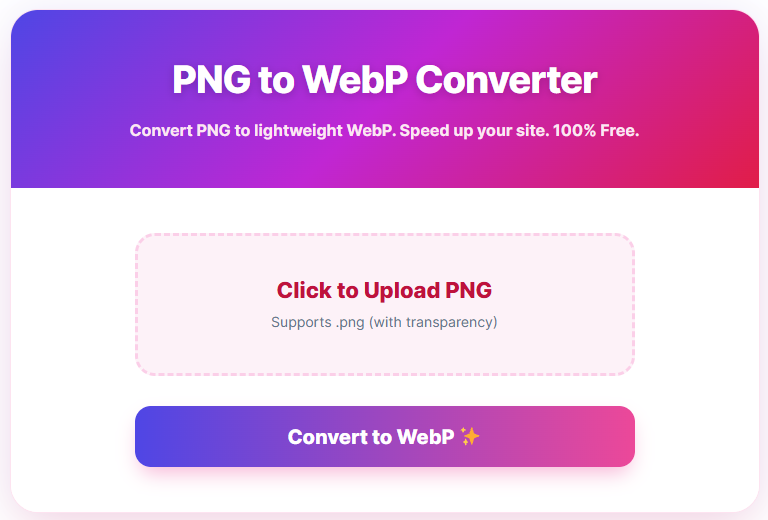 PNG to WebP Converter