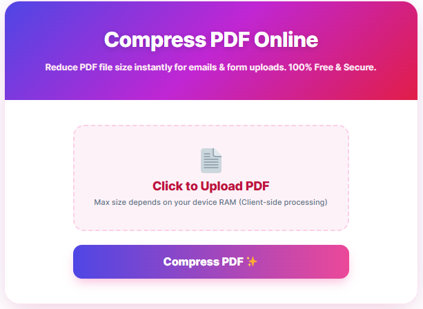 Compress PDF Online, PDF compress