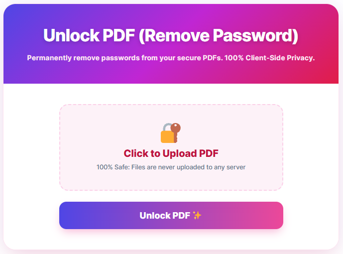 Unlock PDF (Remove Password)